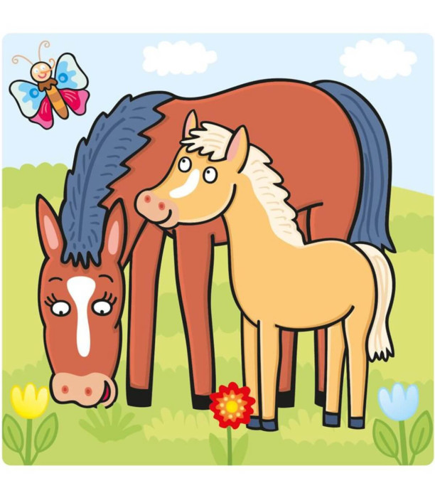 BABY PUZZLE 3 PCS. ANIMALS - PUZZLES AND CUBES