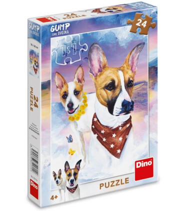 PUZZLE PENTRU COPII CÂINI 24 PIESE - PUZZLE ȘI CUBURI