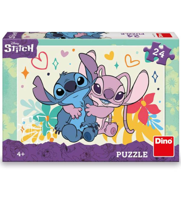 PUZZLE PENTRU COPII STITCH ȘI ANGEL 24 PIESE - PUZZLE ȘI CUBURI