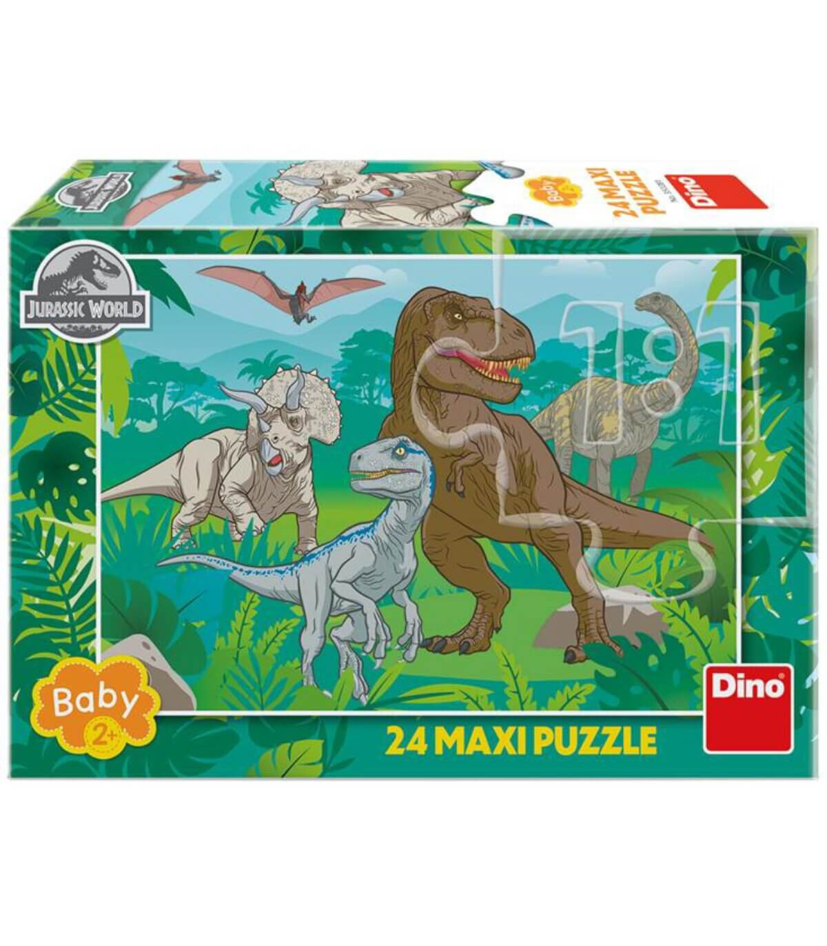 MAXI PUZZLE JURASSIC WORLD 24 PIESE - PUZZLE ȘI CUBURI