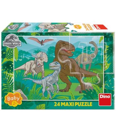MAXI PUZZLE JURASSIC WORLD 24 PIESE - PUZZLE ȘI CUBURI