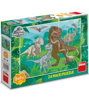 MAXI PUZZLE JURASSIC WORLD 24 PIESE - PUZZLE ȘI CUBURI