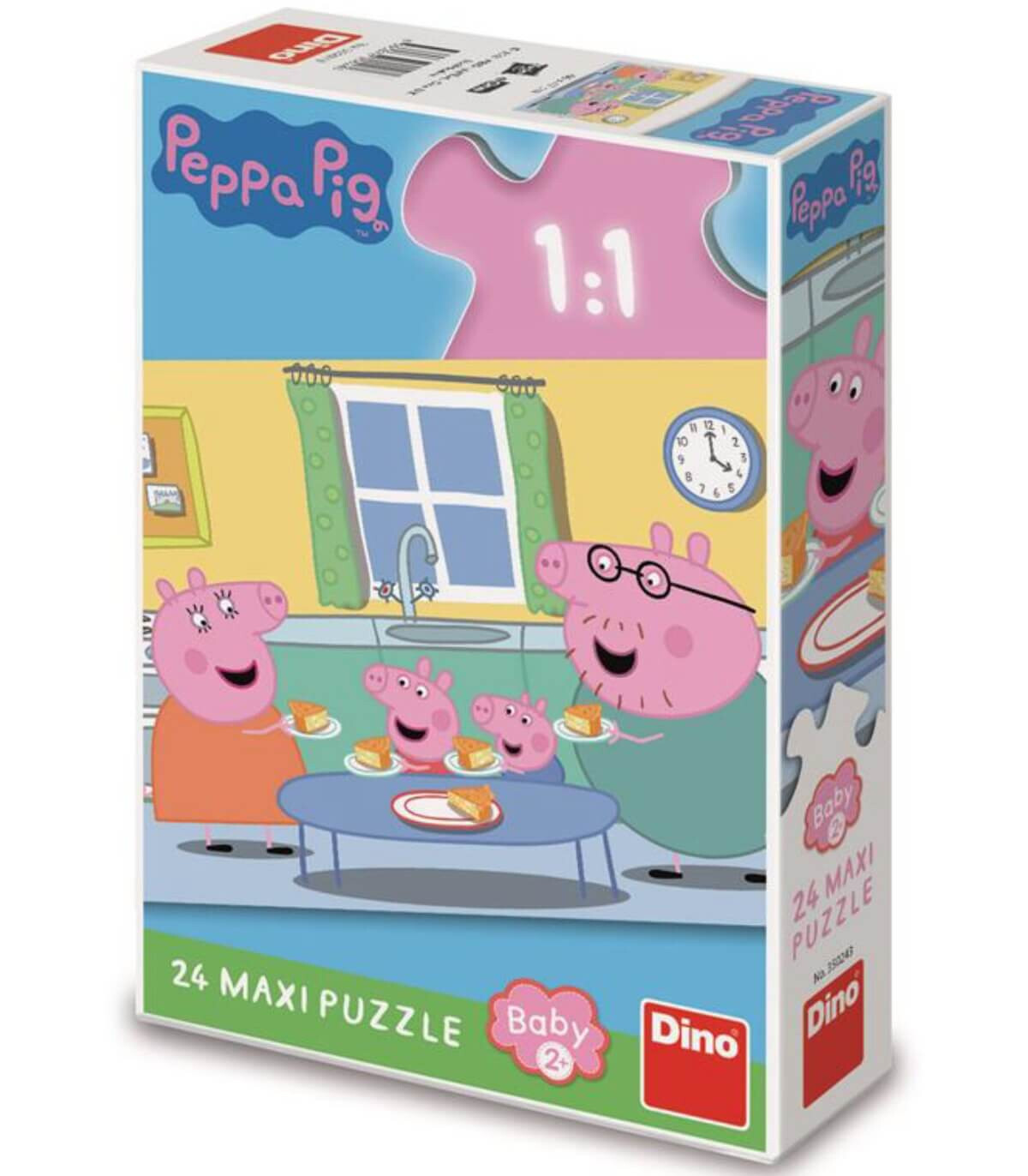 MAXI PUZZLE PEPPA PIG: PRÂNZ 24 PIESE - PUZZLE ȘI CUBURI