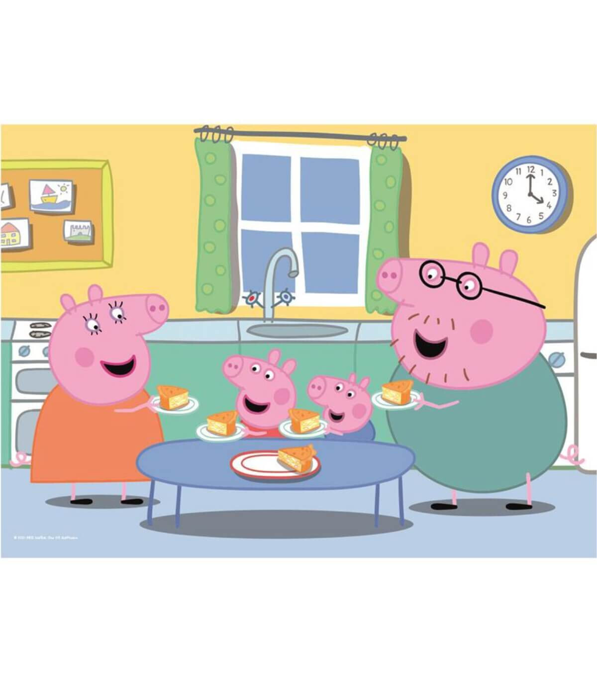 MAXI PUZZLE PEPPA PIG: PRÂNZ 24 PIESE - PUZZLE ȘI CUBURI