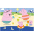 PUZZLE PEPPA PIG PENTRU COPII: ÎN VACANȚĂ 2X48 PIESE - PUZZLE ȘI CUBURI