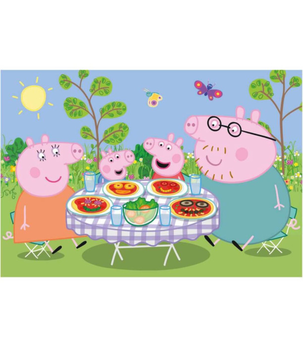 PUZZLE PEPPA PIG PENTRU COPII: ÎN VACANȚĂ 2X48 PIESE - PUZZLE ȘI CUBURI