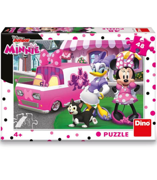 PUZZLE PENTRU COPII MINNIE ȘI DAISY 48 PIESE - PUZZLE ȘI CUBURI
