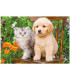 PUZZLE PENTRU COPII CÂINE ȘI MOTAN 2X48 PIESE - PUZZLE ȘI CUBURI
