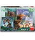 PUZZLE PENTRU COPII RAYA ȘI ULTIMUL DRAGON 3X55 PIESE - PUZZLE ȘI CUBURI