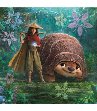 PUZZLE PENTRU COPII RAYA ȘI ULTIMUL DRAGON 3X55 PIESE - PUZZLE ȘI CUBURI