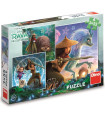 PUZZLE PENTRU COPII RAYA ȘI ULTIMUL DRAGON 3X55 PIESE