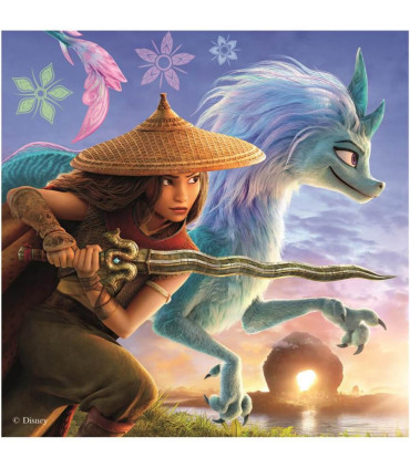 PUZZLE PENTRU COPII RAYA ȘI ULTIMUL DRAGON 3X55 PIESE - PUZZLE ȘI CUBURI