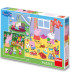 PUZZLE PEPPA PIG: VACANȚĂ 3X55 PIESE - PUZZLE ȘI CUBURI