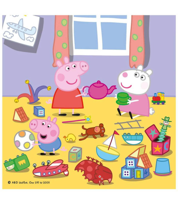 PUZZLE PEPPA PIG: VACANȚĂ 3X55 PIESE - PUZZLE ȘI CUBURI
