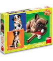 PUZZLE PENTRU COPII CÂINI 3X55 PIESE
