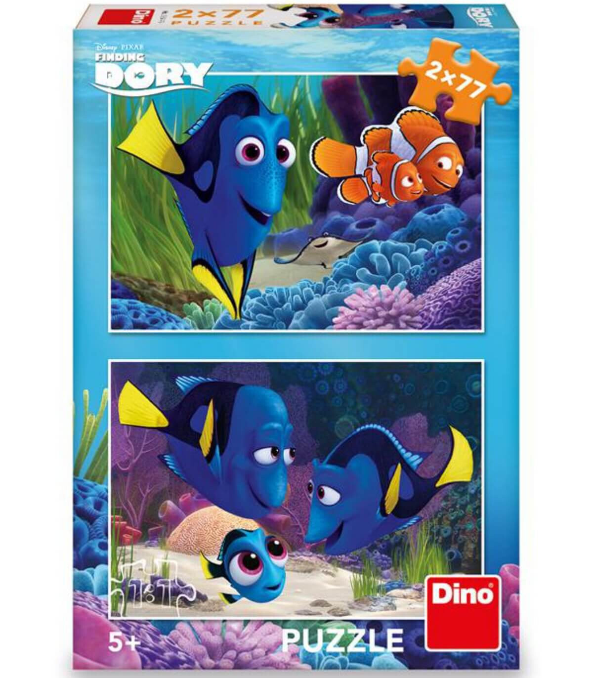 PUZZLE PENTRU COPII DORY & NEMO 2X77 PIESE - PUZZLE ȘI CUBURI