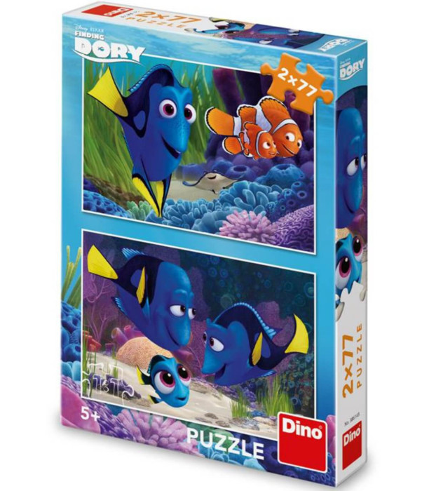PUZZLE PENTRU COPII DORY & NEMO 2X77 PIESE - PUZZLE ȘI CUBURI