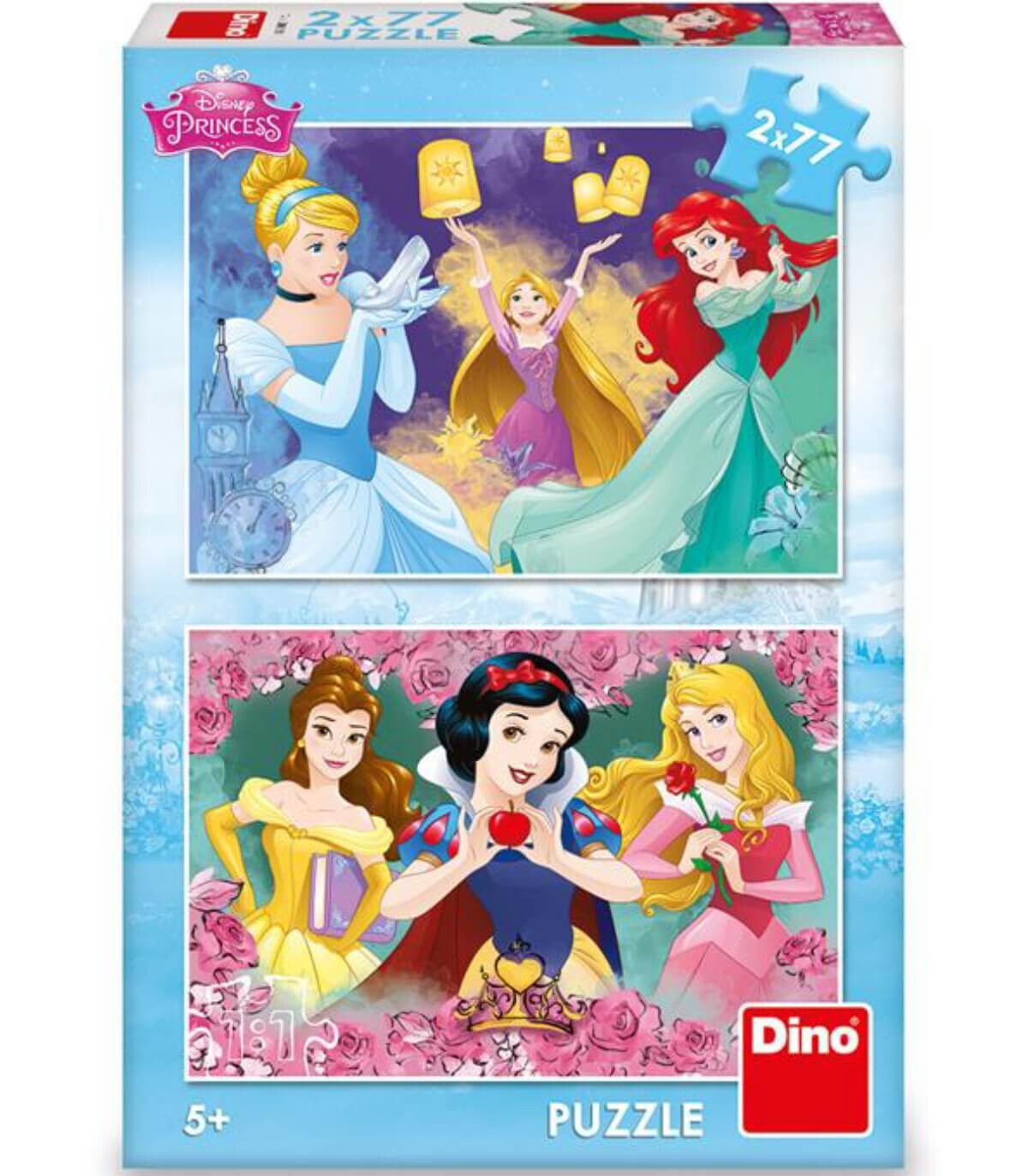 PUZZLE PENTRU COPII PRINȚESE 2X77 PIESE - PUZZLE ȘI CUBURI