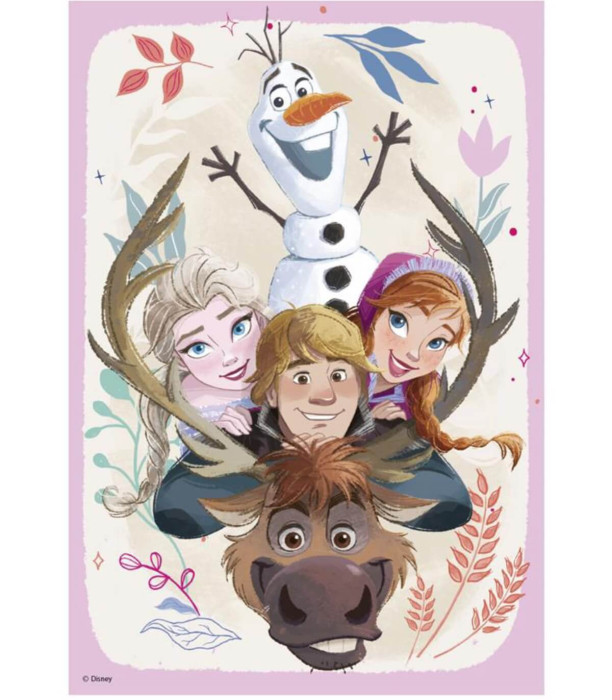 CHILDREN'S PUZZLE FROZEN: ANNA & ELSA 2X77 PIECES - PUZZLES AND CUBES