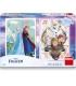 PUZZLE PENTRU COPII FROZEN: ANNA & ELSA 2X77 PIESE - PUZZLE ȘI CUBURI