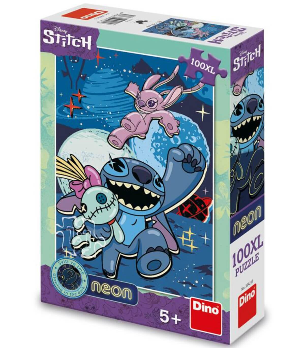 PUZZLE PENTRU COPII STITCH 100 XL PIESE NEON - PUZZLE ȘI CUBURI
