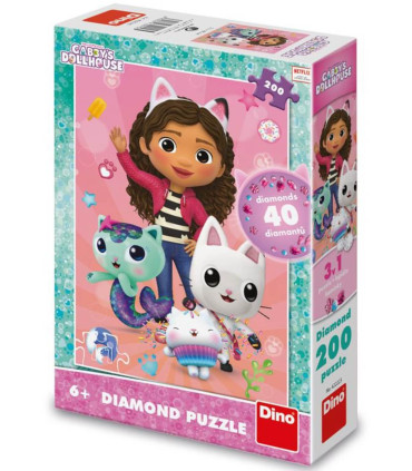CHILDREN'S PUZZLE GABBY'S DOLLHOUSE 200 PIECES DIAMOND - PUZZLES AND CUBES