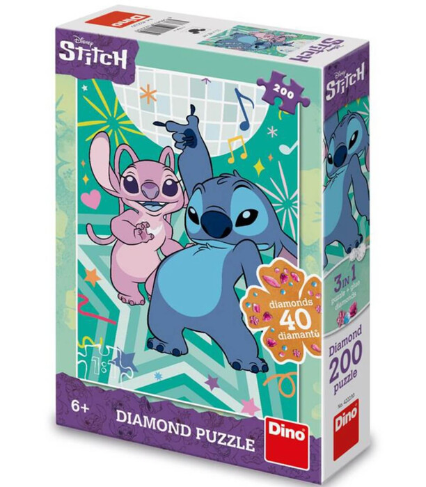 PUZZLE PENTRU COPII STITCH 200 PIESE DIAMANT - PUZZLE ȘI CUBURI