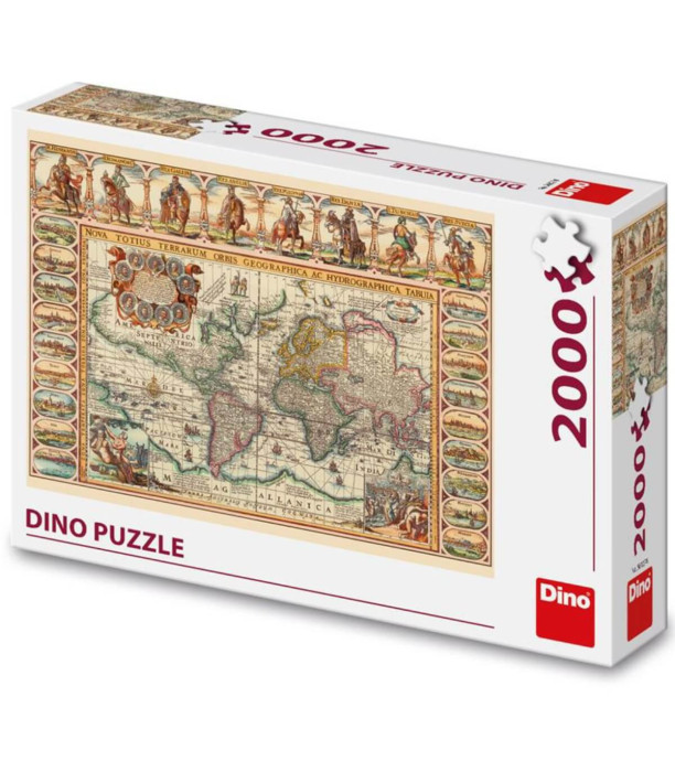 PUZZLE HARTĂ ISTORICĂ A LUMII 2000 PIESE - PUZZLE ȘI CUBURI