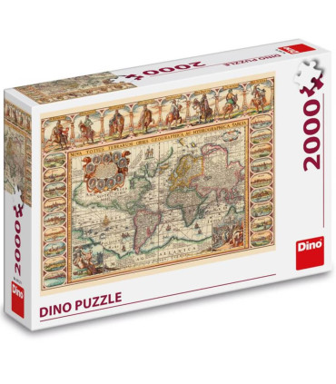PUZZLE HARTĂ ISTORICĂ A LUMII 2000 PIESE - PUZZLE ȘI CUBURI