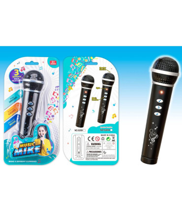 MICROFON MUZICAL PENTRU COPII DIN CARTON NEGRU - Microfoane