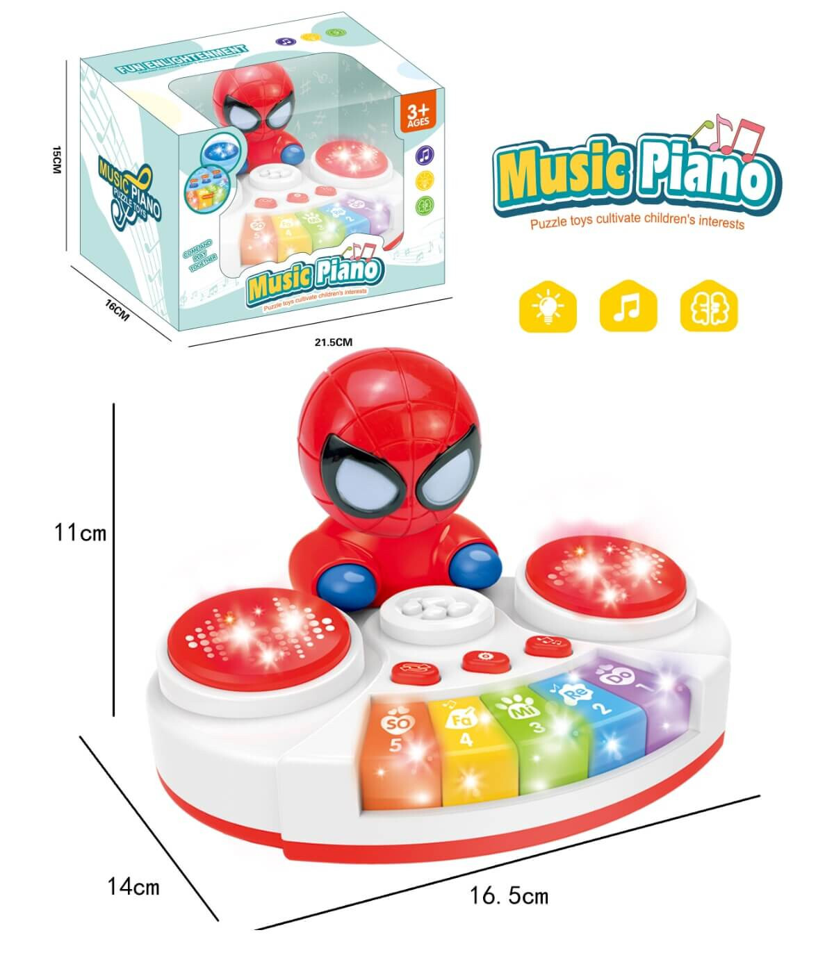 PIANO PENTRU BEBELUȘI SPIDER - Muzicale
