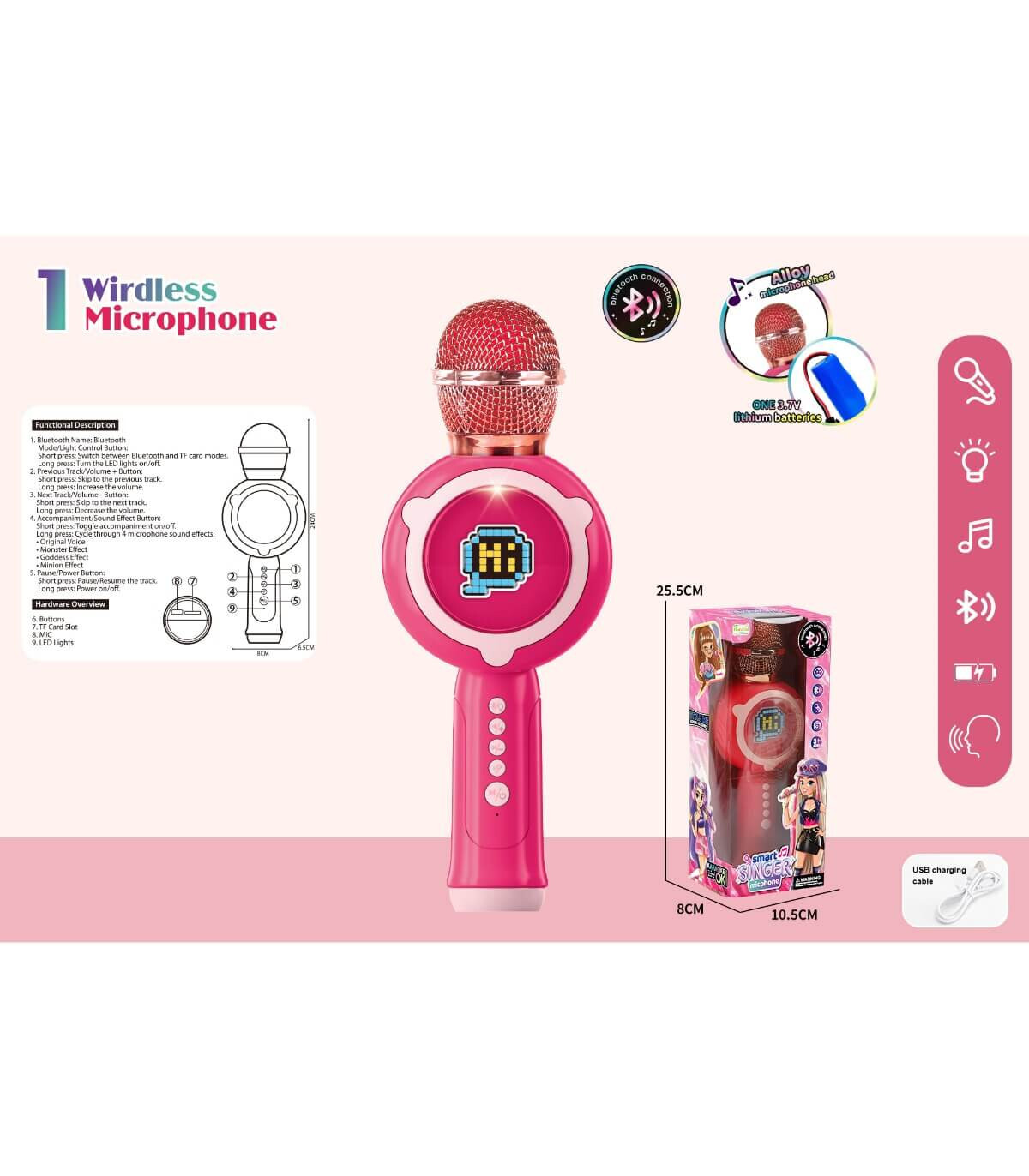 CHILDREN'S KARAOKE MICROPHONE IN A BOX - Microphones
