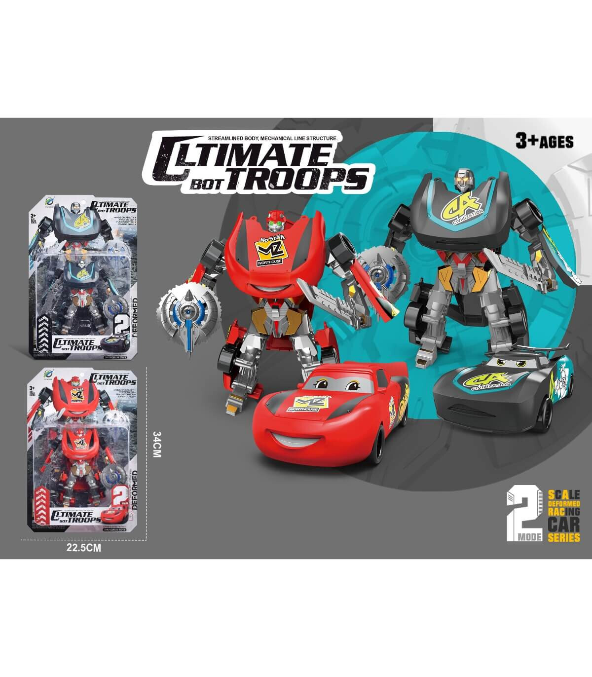 TRANSFORMATOARE AUTO CU OCHI 2 CULORI ÎN BLISTER - Figurine Transformers