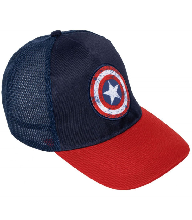 ȘAPCĂ DE TINERET CU VIZIERĂ ȘI RETEA CAPTAIN AMERICA 56/58 - ȘEPCI PENTRU COPII