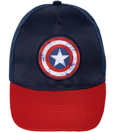 ȘAPCĂ DE TINERET CU VIZIERĂ ȘI RETEA CAPTAIN AMERICA 56/58 - ȘEPCI PENTRU COPII