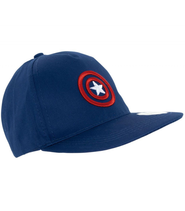 Șapcă de tineret cu vizieră și broderie CAPTAIN AMERICA 56/58 - ȘEPCI PENTRU COPII