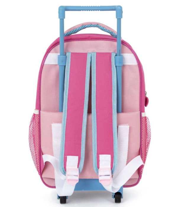 RANICĂ PENTRU COPII CU ROȚI ȘI BUZUNAR FRONTAL BARBIE 41*24*12 - Rucsaci pentru copii