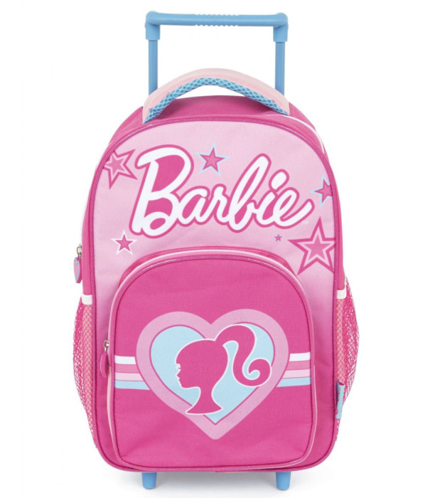 RANICĂ PENTRU COPII CU ROȚI ȘI BUZUNAR FRONTAL BARBIE 41*24*12 - Rucsaci pentru copii