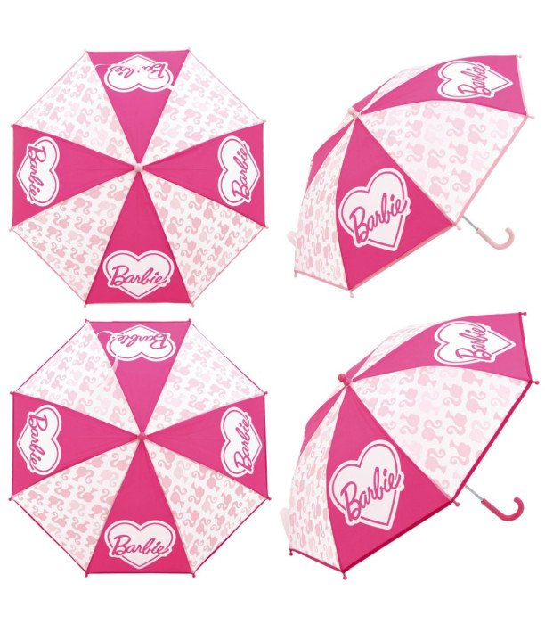 UMBRELĂ MANUALĂ PENTRU COPII BARBIE TRANSPARENTĂ 2 CULORI - UMBRARE PENTRU COPII
