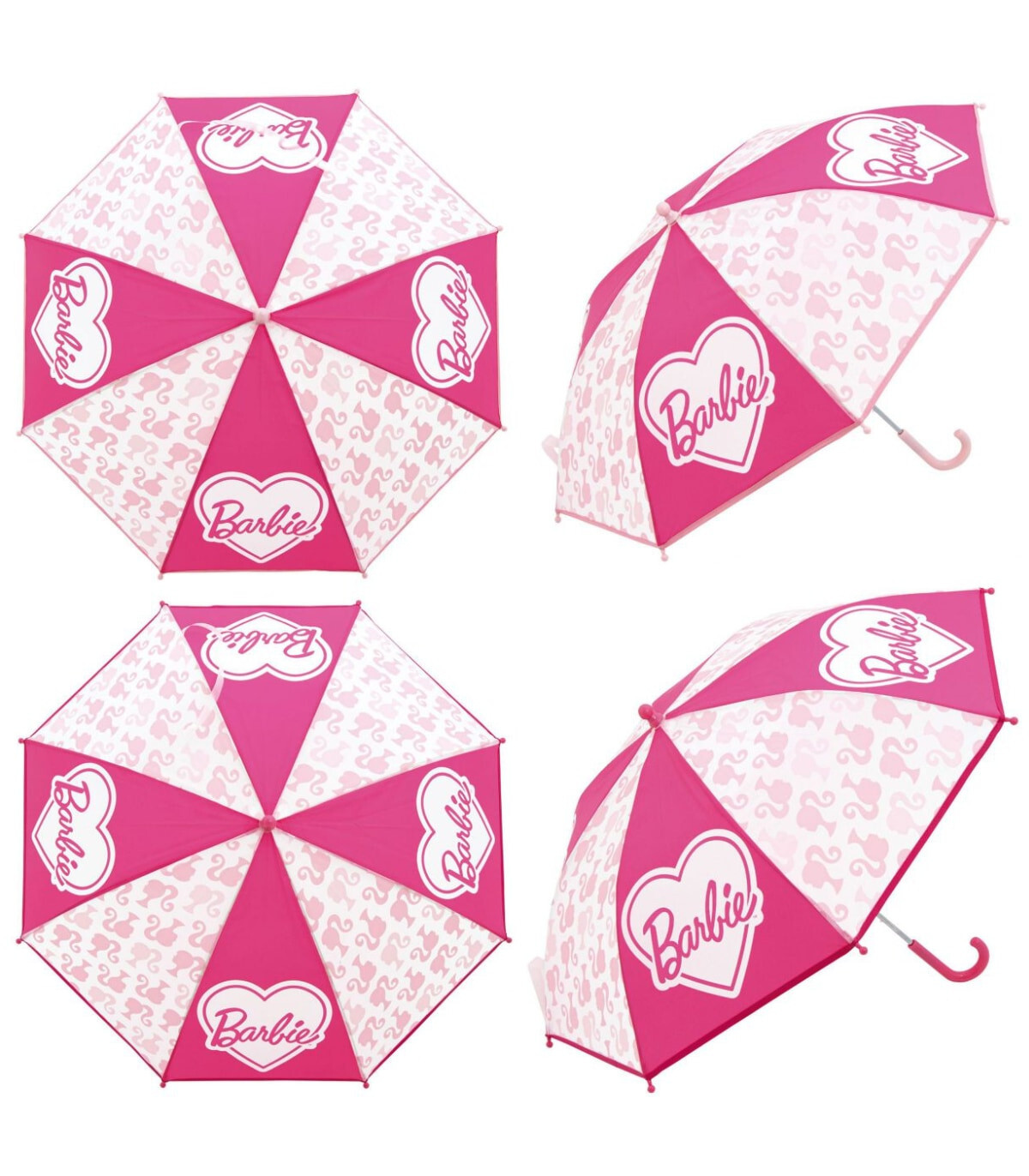UMBRELĂ MANUALĂ PENTRU COPII BARBIE TRANSPARENTĂ 2 CULORI - UMBRARE PENTRU COPII