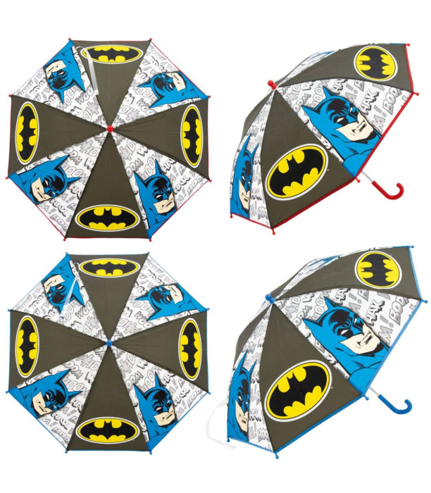 UMBRELĂ MANUALĂ PENTRU COPII BATMAN TRANSPARENTĂ 2 CULORI - UMBRARE PENTRU COPII