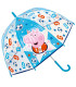 UMBRELĂ MANUALĂ PENTRU COPII CAMPANĂ PEPPA PIG - GEORGE TRANSPARENTĂ 2 CULORI - UMBRARE PENTRU COPII
