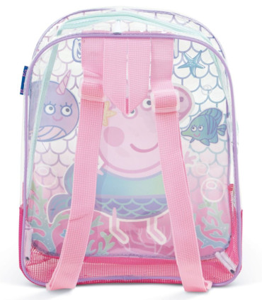RANDBAG DE PLAJĂ PENTRU COPII TRANSPARENT PEPPA PIG 32*25*23 - Rucsaci pentru copii
