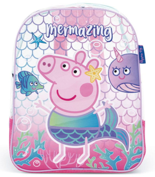 RANDBAG DE PLAJĂ PENTRU COPII TRANSPARENT PEPPA PIG 32*25*23 - Rucsaci pentru copii