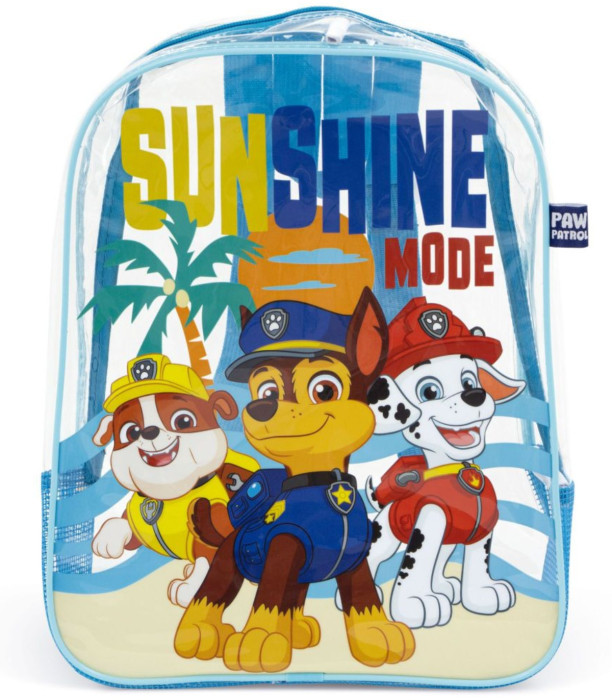 RANDBAG DE PLAJĂ PENTRU COPII TRANSPARENT PAW PATROL 32*25*23 - Rucsaci pentru copii