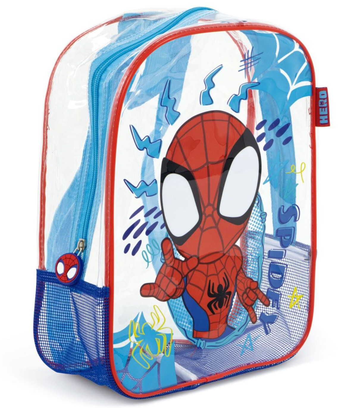 RANDBAG DE PLAJĂ PENTRU COPII TRANSPARENT SPIDER-MAN 32*25*23 - Rucsaci pentru copii