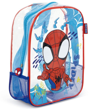 RANDBAG DE PLAJĂ PENTRU COPII TRANSPARENT SPIDER-MAN 32*25*23 - Rucsaci pentru copii