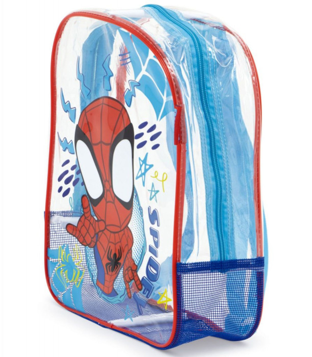 RANDBAG DE PLAJĂ PENTRU COPII TRANSPARENT SPIDER-MAN 32*25*23 - Rucsaci pentru copii