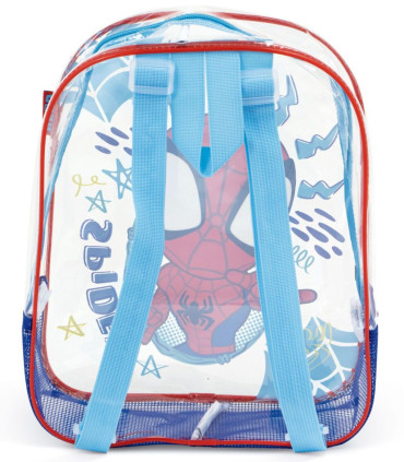 RANDBAG DE PLAJĂ PENTRU COPII TRANSPARENT SPIDER-MAN 32*25*23 - Rucsaci pentru copii