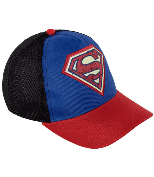 ȘAPCĂ PENTRU COPII CU VIZIERĂ, RETEA ȘI BRODERIE SUPERMAN 51/54 - ȘEPCI PENTRU COPII